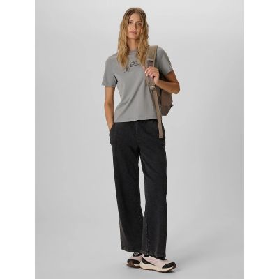 5. Women's loose T-shirt with print 4F 4FKAW26TTSHF4502-26S