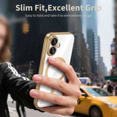 4. Tech-Protect MagFlex MagSafe Case for iPhone 17 - Transparent Gold