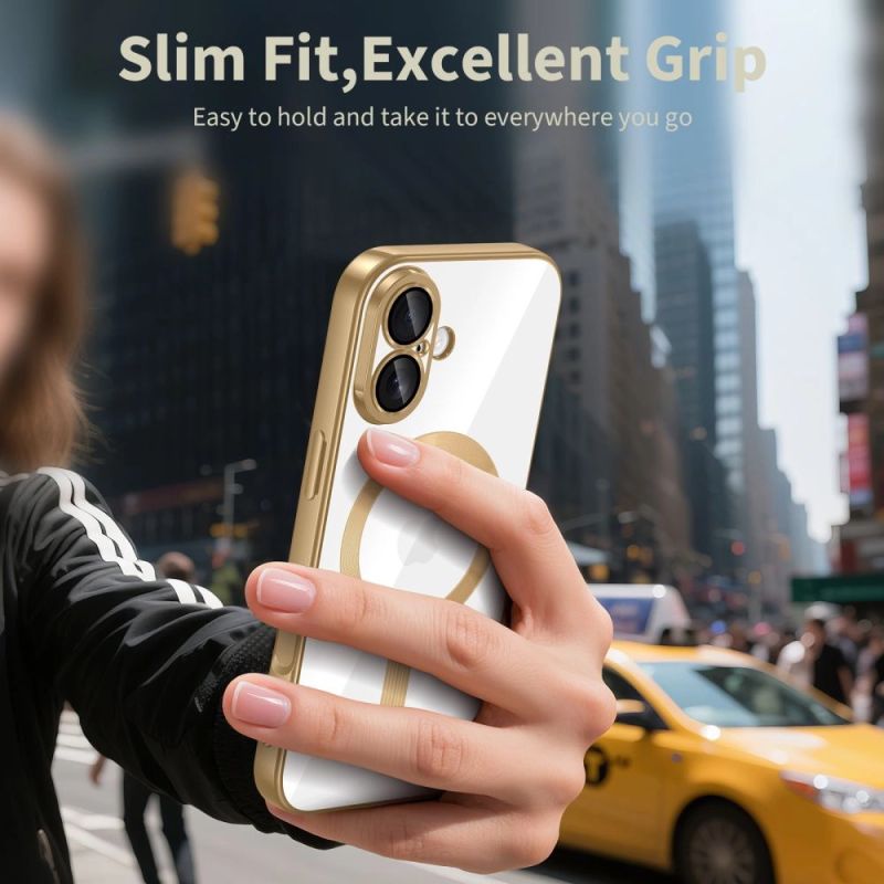 4. Tech-Protect MagFlex MagSafe Case for iPhone 17 - Transparent Gold