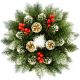 3. LARGE DIAMOND WREATH WITH ROWAN BERRIES AND PINE CONES SASKA GARDEN