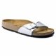 4. Birkenstock Madrid Birko-Flor Silver Women's Slides Regular Wide (0040411)