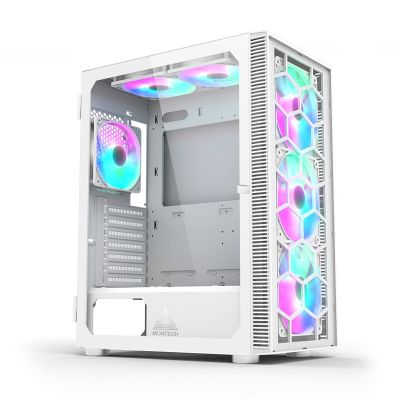 4. Montech X3 TG RGB white computer case
