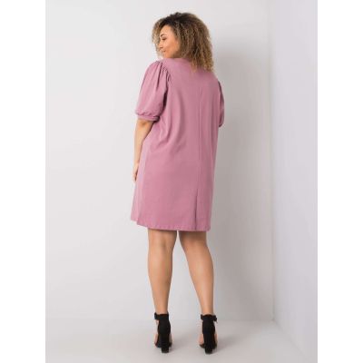 3. Dusty pink plus size cotton dress (RV-SK-6319.65)