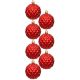 30. DECORATIVE PLASTIC BALL 6CM SET 35 PCS RED