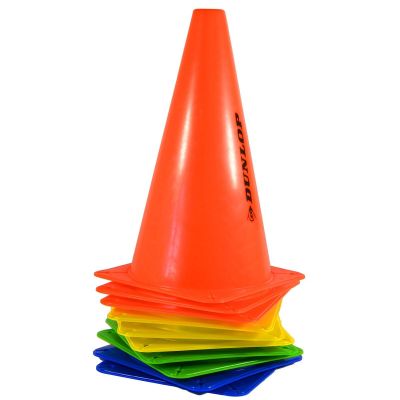 3. SET OF TRAINING CONES 23 CM HEIGHT 10 PCS DUNLOP