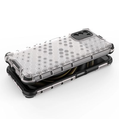 3. Honeycomb Case armor cover with TPU Bumper for Xiaomi Poco M3 transparent