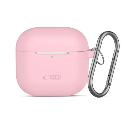 7. Tech-Protect Silicone Hook Case for AirPods 4 - Pink