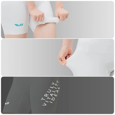 7. Rockbros YDDK017-1 TVI Women's Cycling Shorts with Bib and Pad Size L - White
