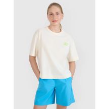 Women's regular printed T-shirt 4F 4FWSS25TTSHF1967-11S