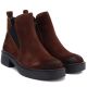8. Women's leather ankle boots with a block heel, brown Vinceza 133128