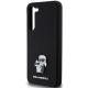 6. Karl Lagerfeld Silicone Karl&Choupette Metal Pin case for Samsung Galaxy S23+ - black