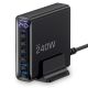 2. Tech-Protect DC240W-GaN Charging Station 6 Ports 4 x USB-C 2 x USB-A 240W QC3.0 - Black