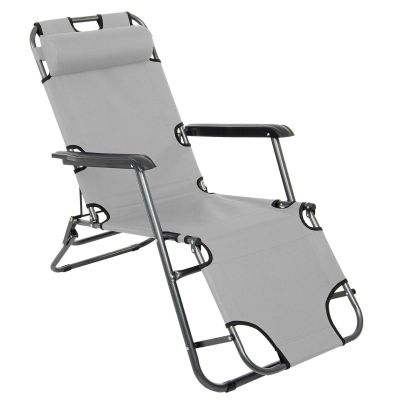 2. MULTIPLE-POSITION LEVEL CHAIR WITH HEADREST, GRAY