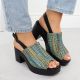 7. Women’s Block-Heel Woven Sandals M.Daszyński MR23126-7