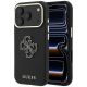 Guess Grained & Big Resin Logo Case for iPhone 18 Pro / 17 Pro - Black
