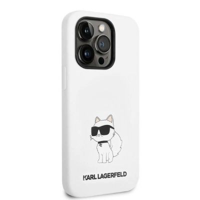 4. Karl Lagerfeld KLHMP14XSNCHBCH iPhone 14 Pro Max 6.7" hardcase white/white Silicone Choupette MagSafe