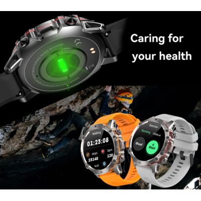 12. Men's Smartwatch Rubicon RNCF18-1 BLACK Bracelet + Strap