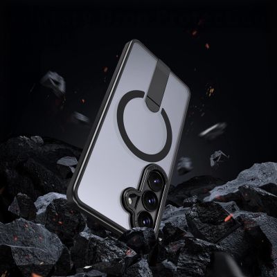 2. Hybrid Armor X Case for Samsung Galaxy A36 / A37 with Stand Compatible with MagSafe - Black