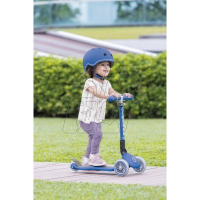 12. 3-wheel scooter Globber Foldable Lights Navy Blue Jr 437-100