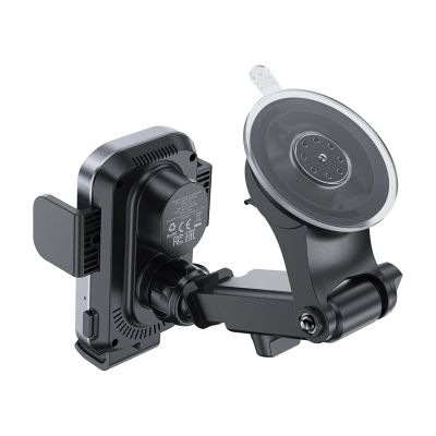 4. Acefast D53 Car Mount with Wireless Charger for Dashboard with Automatic Clamp - Black