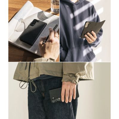 2. Ringke Folio Signature Flip Leather Case for Samsung Galaxy S22 + (S22 Plus) Black (FSS118R262)