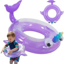 INFLATABLE RING 89x64.5CM WHALE GLITTER 35641