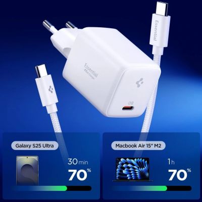 2. Spigen EE451EU Essential USB-C 45W Wall Charger - White