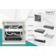 10" network kit: 6U wall-mounted cabinet, shelf, power strip, 8-port switch, Cat.6 panel, gray