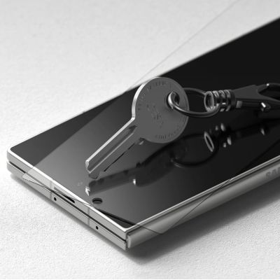 4. Ringke Cover Display Easy Slide Tempered Glass 2-pack for Samsung Galaxy Z Fold 7 - Transparent