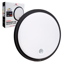 MACLEAN LED LAMP WITH MOTION SENSOR, PIR SENSOR, BLACK, 10W, IP65, 1000LM, NEUTRAL COLOR MCE525 B