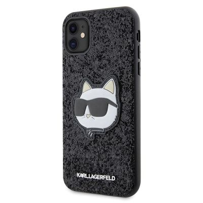 2. Karl Lagerfeld KLHCN61G2CPK iPhone 11 / Xr 6.1" black/black hardcase Glitter Choupette Patch