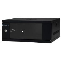 EMITERNET Lightweight wall-mounted cabinet, 19'', 4U, sheet metal/glass door, 550×450×230mm width/depth/height EM/SH02B5404-08