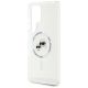 6. Case Karl Lagerfeld Button Karl & Choupette Heads Printed Logo MagSafe Samsung Galaxy S25 Ultra white