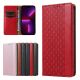 2. Magnet Strap Case iPhone 14 Plus Case with Flip Wallet Mini Lanyard Stand Red