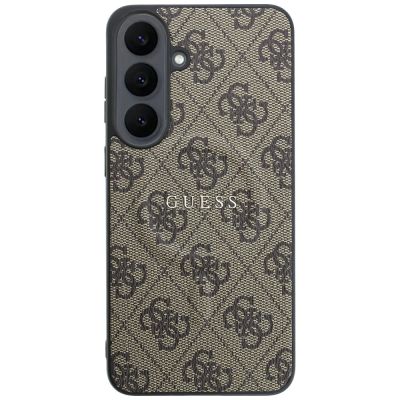 3. Guess Embossed 4G Ring Classic Logo MagSafe Case for Samsung Galaxy S26 FE – Brown