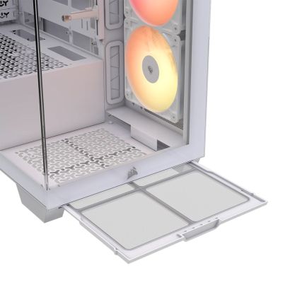 11. Corsair 3500X RSR ARGB Tempered Glass Mid-Tower Case, White