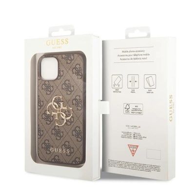 8. Guess GUHCP15S4GMGBR iPhone 15 6.1" brown/brown hardcase 4G Big Metal Logo