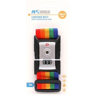 7. UNIVERSAL SECURITY STRAP FOR SUITCASE 180x5CM WITH PROWORLD CODE MULTICOLOR