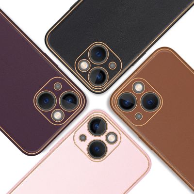 14. Dux Ducis Yolo iPhone 14 Plus case elegant purple faux leather cover