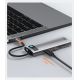 15. Baseus Metal Gleam 8in1 USB-C Hub - USB-C PD 100W 1x HDMI 4K 30Hz 1x SD and microSD card reader 3x USB-A 3.2 1xRJ45 - gray