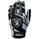 2. Wilson NFL Stretch Fit Receivers Gloves WTF9326LV Black One size
