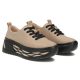 4. Women's leather sneakers on a taupe platform Filippo DP8006