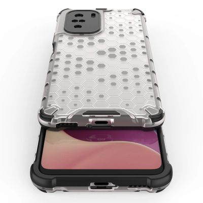 11. Honeycomb Case armor cover with TPU Bumper for Xiaomi Redmi K40 Pro+ / K40 Pro / K40 / Poco F3 blue