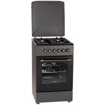 Gas-electric cooker MPM-56-KRM-13 50 cm Black Retro, convection
