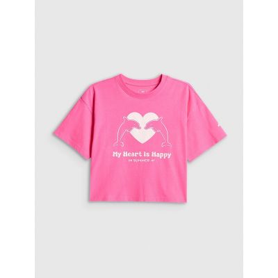 5. Loose T-shirt with a girl's print 4F 4FJRSS26TTSHF3908-54N