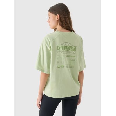2. Women's oversize printed T-shirt 4F 4FRAW24TTSHF2583-43S