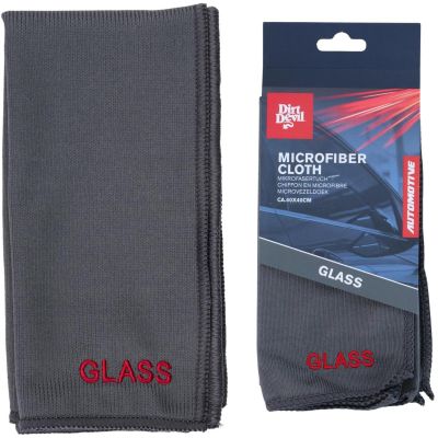 MICROFIBER GLASS CLEANING CLOTH 40x40CM DIRT DEVIL GRAY