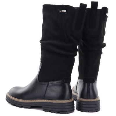 5. Women's warm, ruffled boots, black M.Daszyński SA259-
