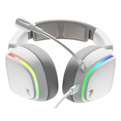21. Glorious Gaming Glorious GHS Eternal RGB – RGB Stereo Gaming Headphones for PC, PS5, PS4, Switch – Custom-Tuned Drivers, Detachable Microphone, USB-C – Durable, 24/7 Comfort – White