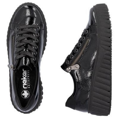 29. Rieker W N2501-00 black wedge shoes